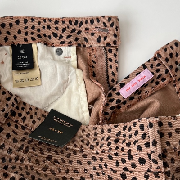 NWT Scotch & Soda La Bohemienne Skinny Mid-rise Cheetah Print Jeans W26 L30 - Picture 7 of 8